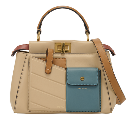 Mini Peekaboo Utility, &pound;1,800, Handbags, Beige/Blue, Leather, Front view